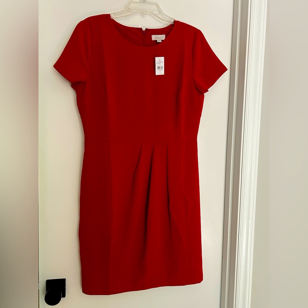 NWT Loft Outlet Red Sheath Dress